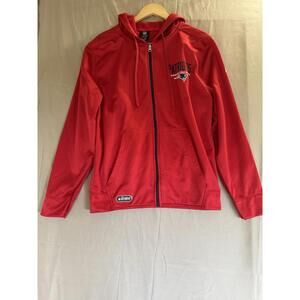 NFL Apparel New England Patriots Combine Training Full Zip Hoodie RED Medium
